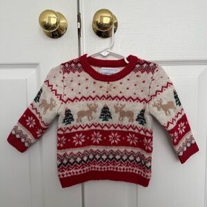 Primark Red and Cream Kids Sweater